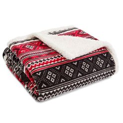 Flash Sale ???? Eddie-Bauer Bed Eddie Bauer Classic Fair Isle Sherpa Throw Blanket - 50x60 ⌛