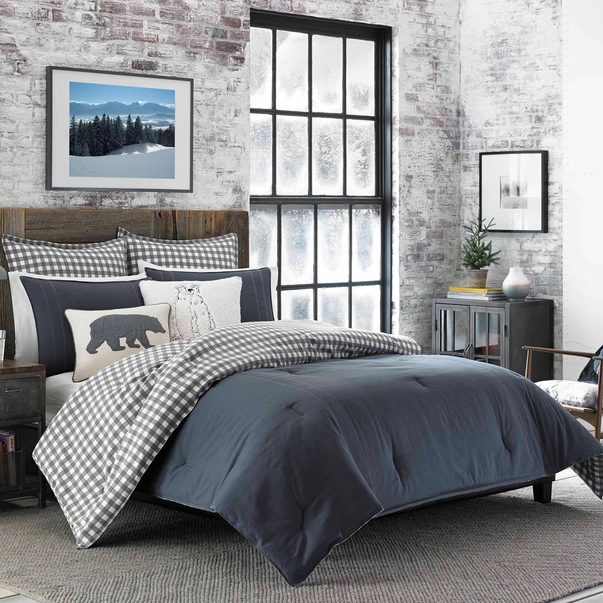 Eddie Bauer Kingston Charcoal 150TC Reversible Comforter Set Cheap ???? Eddie-Bauer Bed Eddie Bauer Kingston Charcoal 150TC Reversible Comforter Set ???? -Donna Sharp Shop unnamed file 173