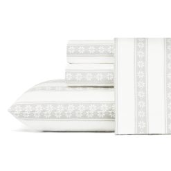 Deals ???? Eddie-Bauer Bed Eddie Bauer Snowflake Fair Isle Flannel Sheet Set ????