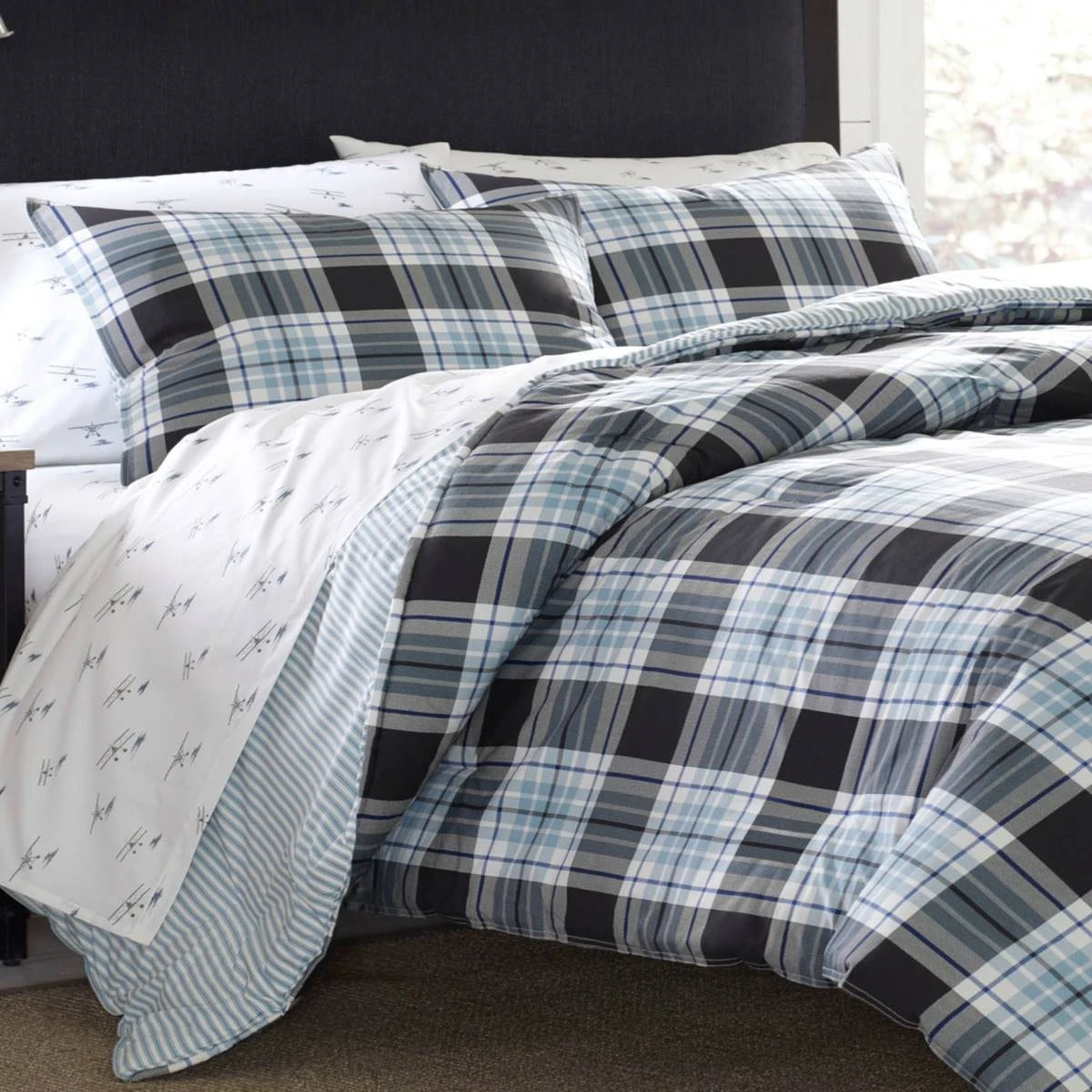 Best deal โจ Eddie-Bauer Bed Eddie Bauer Lewis Plaid 180 Thread Count Duvet Cover Set โค๏ธ - Image 3