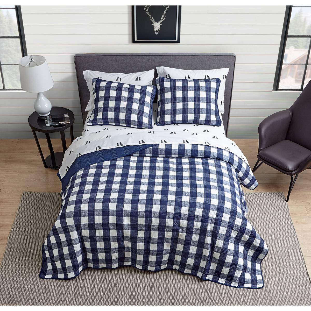Eddie Bauer Lakehouse 136 TC Reversible Quilt Set - Blue Budget ❤️ Eddie-Bauer Bed Eddie Bauer Lakehouse 136 TC Reversible Quilt Set - Blue ???? -Donna Sharp Shop unnamed file 263