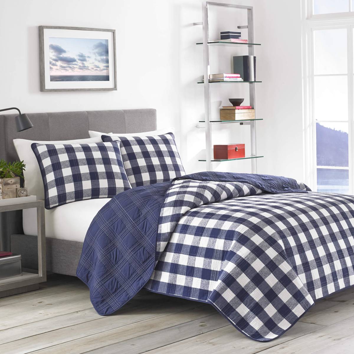 Eddie Bauer Lakehouse 136 TC Reversible Quilt Set - Blue Budget ❤️ Eddie-Bauer Bed Eddie Bauer Lakehouse 136 TC Reversible Quilt Set - Blue ???? -Donna Sharp Shop unnamed file 264
