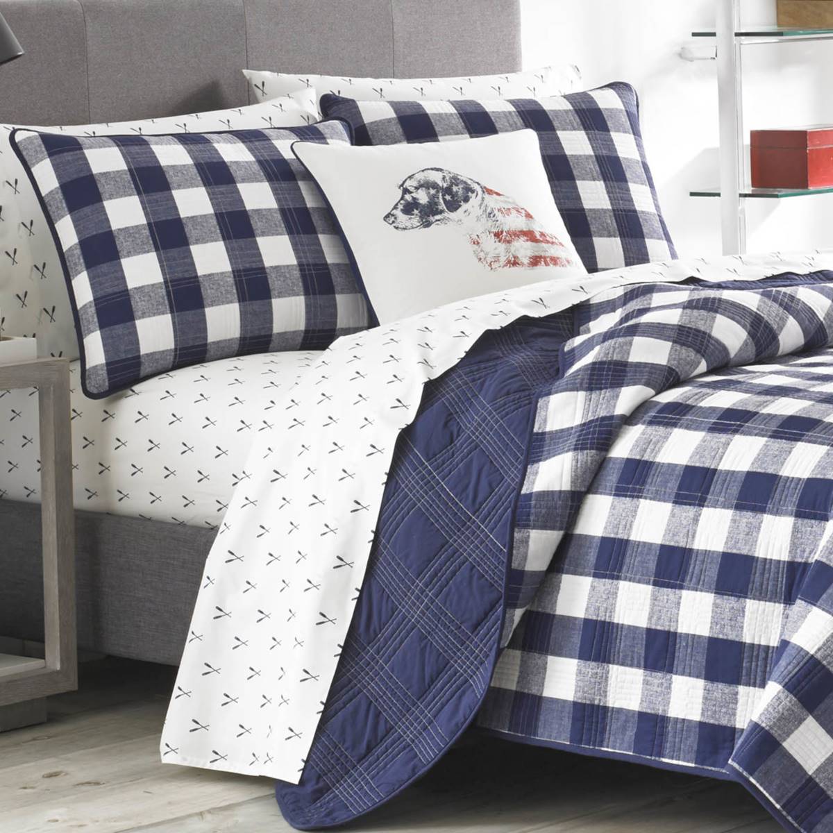 Eddie Bauer Lakehouse 136 TC Reversible Quilt Set - Blue Budget ❤️ Eddie-Bauer Bed Eddie Bauer Lakehouse 136 TC Reversible Quilt Set - Blue ???? -Donna Sharp Shop unnamed file 266