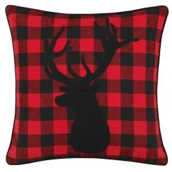 Best Sale 🎁 Eddie-Bauer Home Decor Eddie Bauer Cabin Plaid Stag Head Decorative Pillow - 20x20 💯