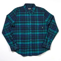 Budget ✨ Eddie-Bauer Clothing Mens Eddie Bauer Flex Flannel 👕 Shirt - Dark Teal ✔️