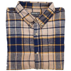 Discount ⌛ Eddie-Bauer Clothing Mens Big & Tall Eddie Bauer Flex Flannel ???? Shirt - Butterscotch ????