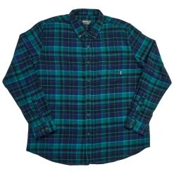 Budget 💯 Eddie-Bauer Clothing Mens Big & Tall Eddie Bauer Flex Flannel 👚 Shirt - Dark Teal 🧨