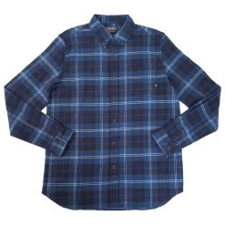 Cheap 🧨 Eddie-Bauer Clothing Mens Big & Tall Eddie Bauer Flex Flannel 👕 Shirt - Soft Ingigo 👏