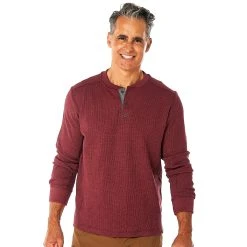 Deals 👍 Eddie-Bauer Clothing Mens Eddie Bauer Thermal Henley 🥰