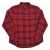 Best deal 🥰 Eddie-Bauer Clothing Mens Eddie Bauer Flex Flannel 👚 Shirt - Brick Red 😍