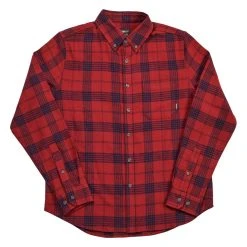 Best deal 🥰 Eddie-Bauer Clothing Mens Eddie Bauer Flex Flannel 👚 Shirt - Brick Red 😍