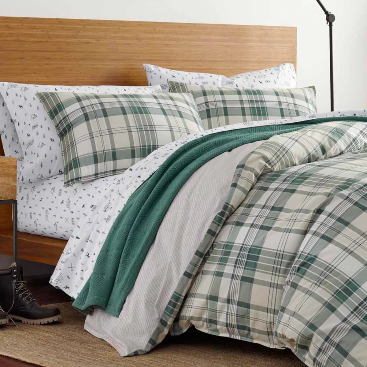 Flash Sale ๐ Eddie-Bauer Bed Eddie Bauer Timbers Plaid Green Comforter Set ๐ - Image 3