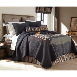 Hot Sale ???? Donna-Sharp Bed Donna Sharp Moonlit Cabin Cotton Quilt Set ????