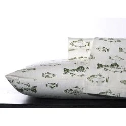 Best reviews of 😉 Eddie-Bauer Bed Eddie Bauer School Of Fish Flannel Sheet Set ⭐
