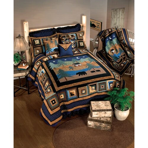 Discount ๐ฏ Donna-Sharp Bed Donna Sharp Midnight Bear Cotton Quilt Set ๐ - Image 2