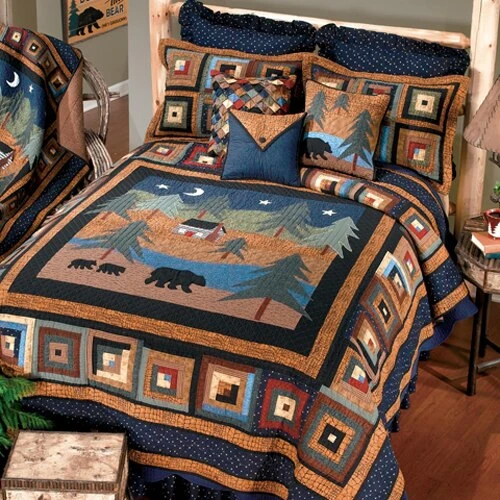 Discount ๐ฏ Donna-Sharp Bed Donna Sharp Midnight Bear Cotton Quilt Set ๐ - Image 4
