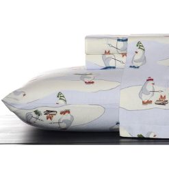 Deals ???? Eddie-Bauer Bed Eddie Bauer Skating Penguins Flannel Sheet Set ⭐