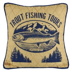Discount ⭐ Donna-Sharp Bed Donna Sharp Lake House Trout Decorative Pillow - 18x18 ????