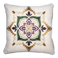 Best Pirce ๐ Donna-Sharp Home Decor Donna Sharp Spice Postage Stamp Decorative Pillow - 18x18 ๐