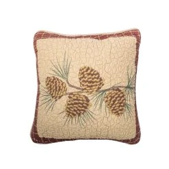 Buy ๐ Donna-Sharp Home Decor Donna Sharp Pine Lodge Pine Branch Decorative Pillow - 15x15 ๐